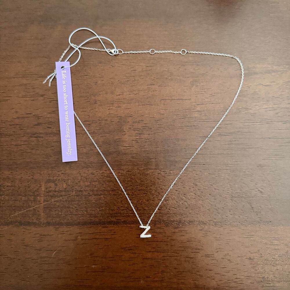 Melinda Maria Silver Initial Necklace